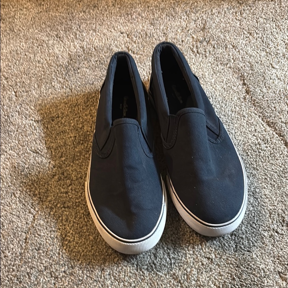 Navy Blue Slip-On Sneakers